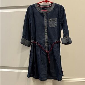 NWT Tommy Hilfiger Kids Denim Dress with Red Trim